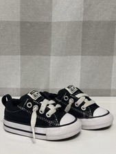 Converse All Star Chuck Taylor Canvas Low Top Shoes Kids Size 3 Black White