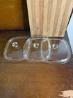 Pyrex Lid A-7-C Clear Square Glass Replacement Lid Corning Ware S/3 C1-3 TOW