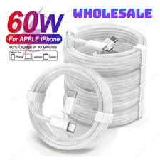 USB-C to USB-C Cable Fast Charger Lot Type C Cord For iPhone16 15 Pro 17 Samsung