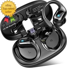 Wireless Earbuds, 75Hrs Bluetooth 5.4 Headphones Sport, Bluetooth Earbuds with E