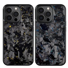 Glossy Forged Carbon Fiber Case for iPhone 16 Pro Max 15 14 Magsafe Armor Cover
