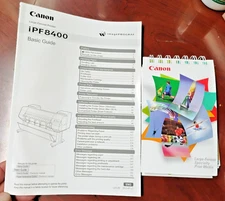 Canon iPF8400 Large Format Ink Printer User Guide Owner Manual Lg Media Sample