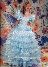 Victorian Wedding Dresses Vintage Blue Lace Applique Pleated Medieval Bride Gown