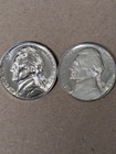 Lot of Two 1964 No Mint Mark Jefferson Nickels Proof Uncirculated ,Cam, Toning — photo 1