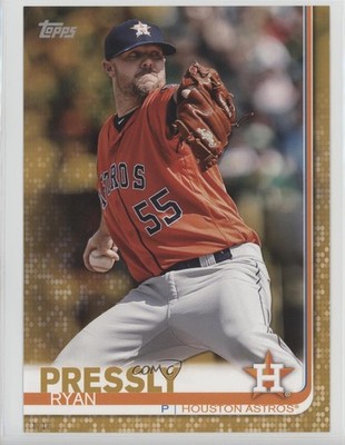 2019 Topps Topps.com Online Exclusive 5x7 Jumbo Gold 1/10 Ryan Pressly #386 0c6