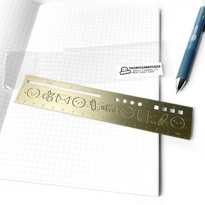 TheCoffee MonsterzCo TCMC - Messing Emotis & Doodles 2.0 - Emoti Metall Lineal