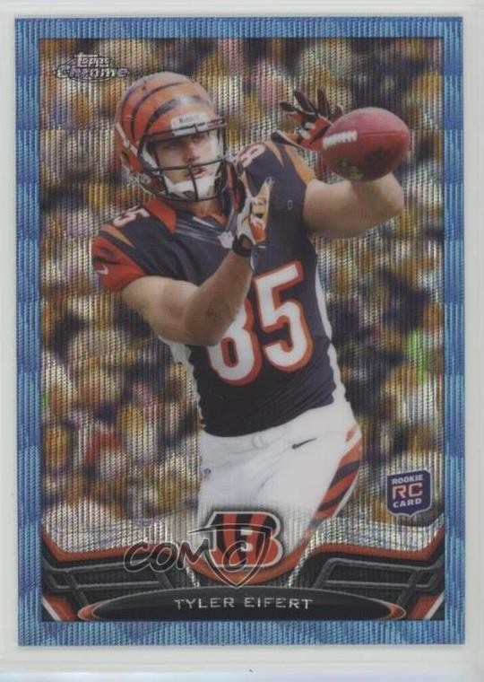 2013 Topps Chrome Blue Wave Refractor Tyler Eifert #30 Rookie RC 4c6