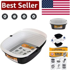 Large Sifting Cat Litter Box with Microban  Odor Control  Easy Cleaning