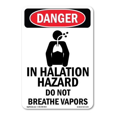 Inhalation Hazard Do ANSI Danger Sign Metal Plastic Decal