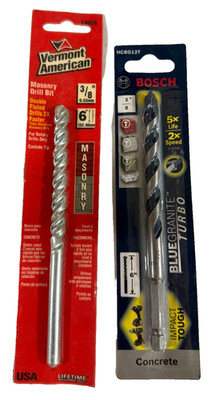 Assorted Masonry 3/8''x 6'' Drill Bits Bosch Vermont American - 2