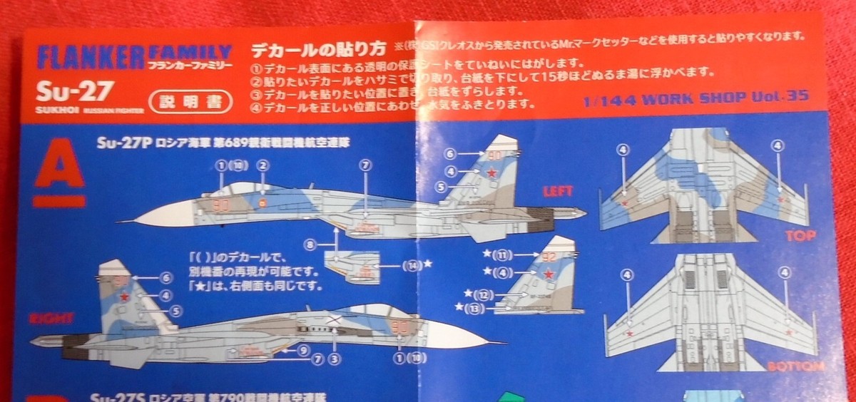 F-Toys 1/144 Flanker Family Sukhoi Su-27P fighter Russian Navy