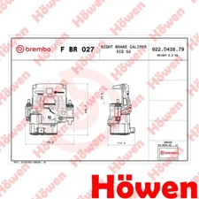Fits Iveco Daily 2014- 2.3 D 3.0 Brake Caliper Rear Right Howen #1