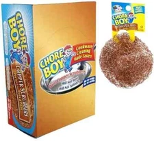 Chore  Boy Copper Scrubber  36  Pieces 100 % Copper Display Box