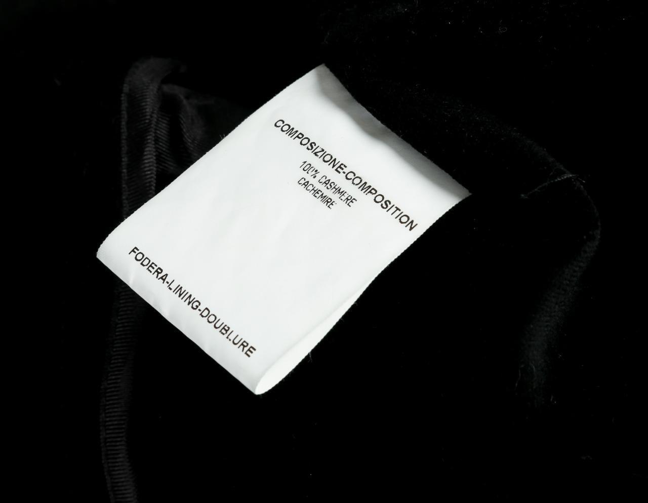 Cappotto giacca YVES SAINT LAURENT Rive Gauche nero cashmere ritagliato FR38 US6 M