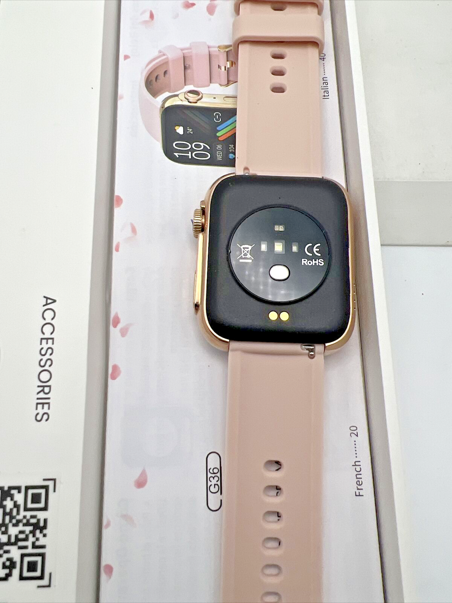 Smart Watch for Women HD Fitness Tracker G36 Gold/Pink