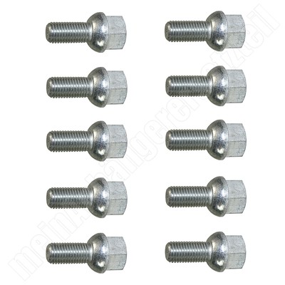 10x Kugelbundschraube Radschrauben Radbolzen M12x1,5 25mm SW19 M12 x 1,5
