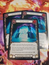 3x Security Script Blue Foil Playset Bright Lights Flesh and Blood FAB