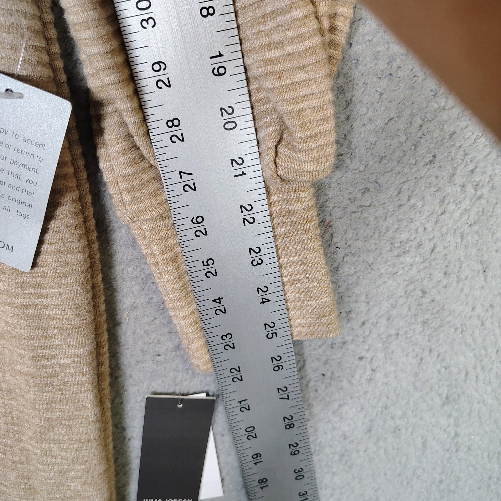 Julia Jordan Sweater Dress Women's 6 Oatmeal Lined Ribbed Puff Sleeve Preppy NWT thumbnail 6