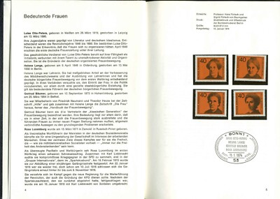 Germany & Berlin 1974 Issues in Souvenir Hard Back Book for