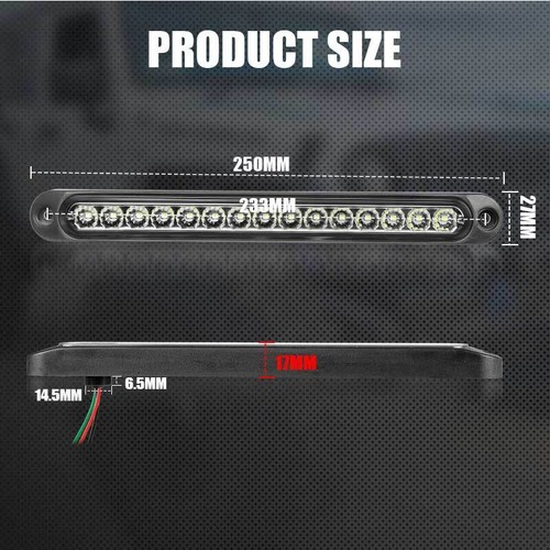 6X Tray Back 15 LED Tail Lights Flowing Turn Signal Truck Trailer Ute Rear Stop - Picture 3 of 21