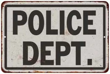 Police Dept. Vintage Look Chic  Metal Sign 108120020004