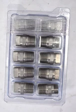 Lot of 10 Spraying Systems 1/4" Male NPT VeeJet Spray Tips 65003 Jet Nozzles