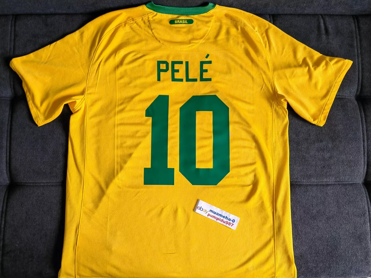 Brazil Jersey #10 Pele Home Kit Nike XL Shirt Football Trikot Brasil Soccer