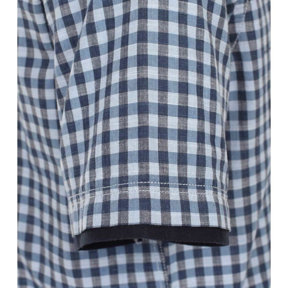 Camisa De Popelina Elástica A Cuadros Con Ajuste Personalizado Para Hombre 3