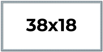 38x18 Frame Blue Scuffed Farm Board Solid Wood Picture Frame Width 0.75 Inches |