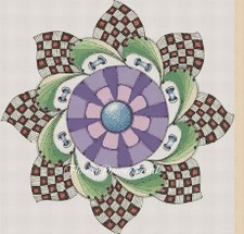 Colorful Mandala Counted Cross Stitch Chart No.6-420d