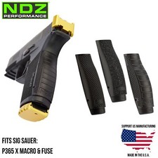 NDZ Sig P365 X Macro Fuse Aluminum Backstrap Textured Fully Rounded Single Pack