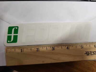 6'' FORUM white/green Ski Snowboard Race Rack Ride DECAL STICKER - FREE SHIPPING