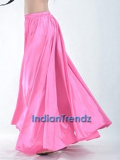 Orchid Satin Skirt Full Circle Belly Dance 9 Yard Hem Maxi 36" Long One Size