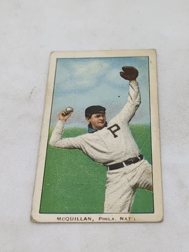 1909 T206 Piedmont 150 Ball In Hand George McQuillan VG EX Philadelphia National