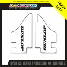 HONDA CRF 50 50F 2004 - 2021 MOTOCROSS MX LOWER FORK GUARD GRAPHICS DECALS WHITE