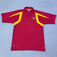 Nike Team Iowa State Cyclones Polo Shirt Mens S Red Dri-Fit NCAA Football Swoosh