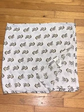 Ideal Baby by aden + anais White Brown Monkey Muslin Blanket/Swaddle/Lovey