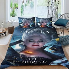 3Pcs Bedding Sets For The Little Mermaid Ursula Duvet Cover Sets for Kids Soft
