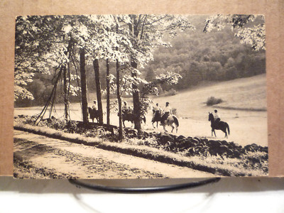c1910 Ely Vermont VT Postcard, Lake Fairlee Beenadeewin Camp For Girls Horseback