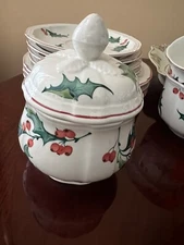 Villeroy Boch Holly Sugar Bowl With Lid Covered Dish