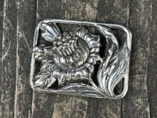 Vintage Dancraft Sterling Thistle Flower Brooch