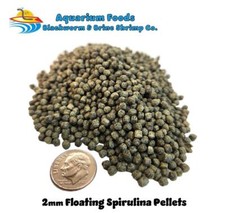 2mm Floating Spirulina Pellets Great For Saltwater, Tropical, Goldfish, Koi Fish