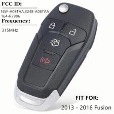 Replace For 2013-2018 Ford Fusion Keyless Remote Flip Key Fob 4Button 164-R7986