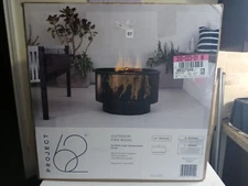 BRAND NEW! 24 inch Round Outdoor Fire Bowl  - Black - by Project 62 (w/ poker)