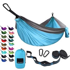 Single Person Hammock with Tree Straps for Outdoor Camping Adventures