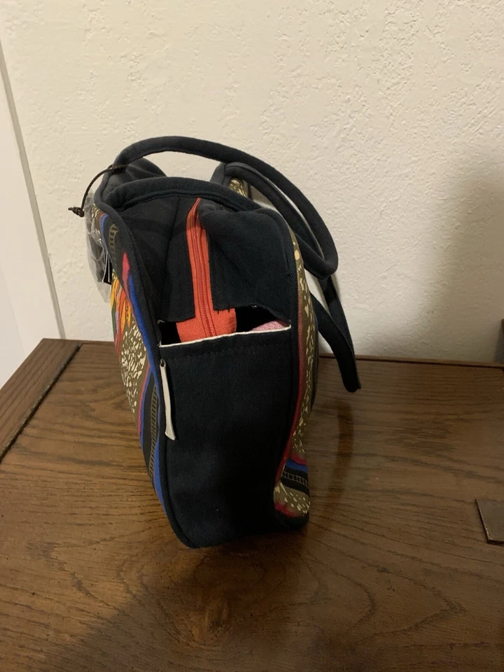 Bolso de Mano Laurel Burch Gato Cartera Negro Rojo Púrpura Foto 4 de 4