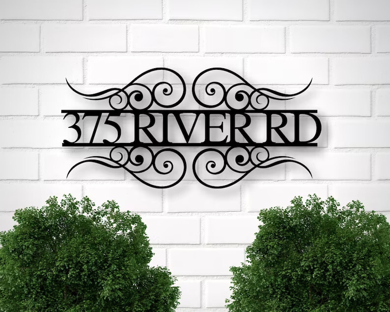 Custom Metal Address Sign, Custom Street Address Sign, Address Plaque Metal