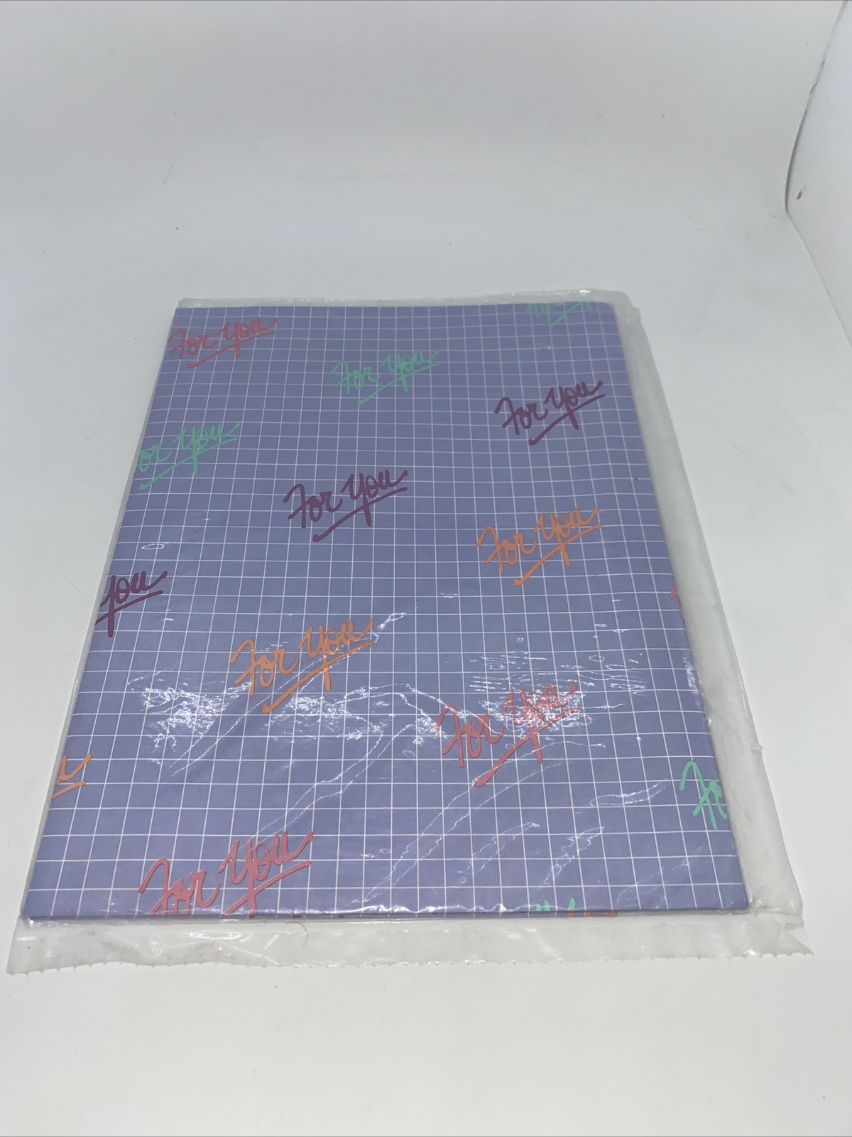 Vintage 1983 For You Gift Wrapping Paper 80s Grid Background 2 Sheets 8.5 SQ FT