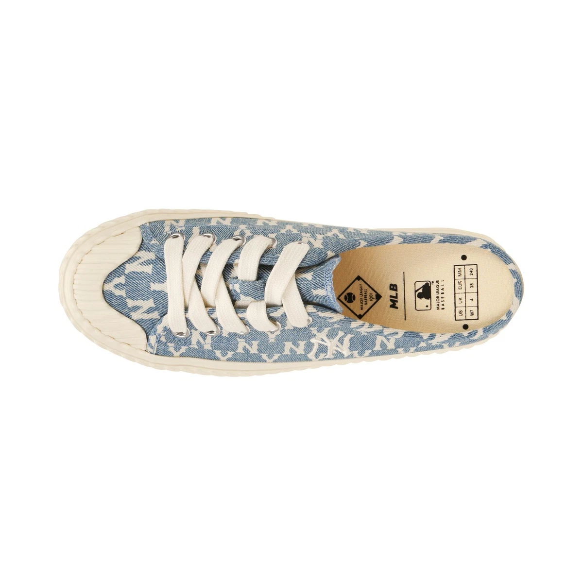 MLB Playball Mule Mono Denim New York Yankees Shoes Sneakers Blue US 5 11