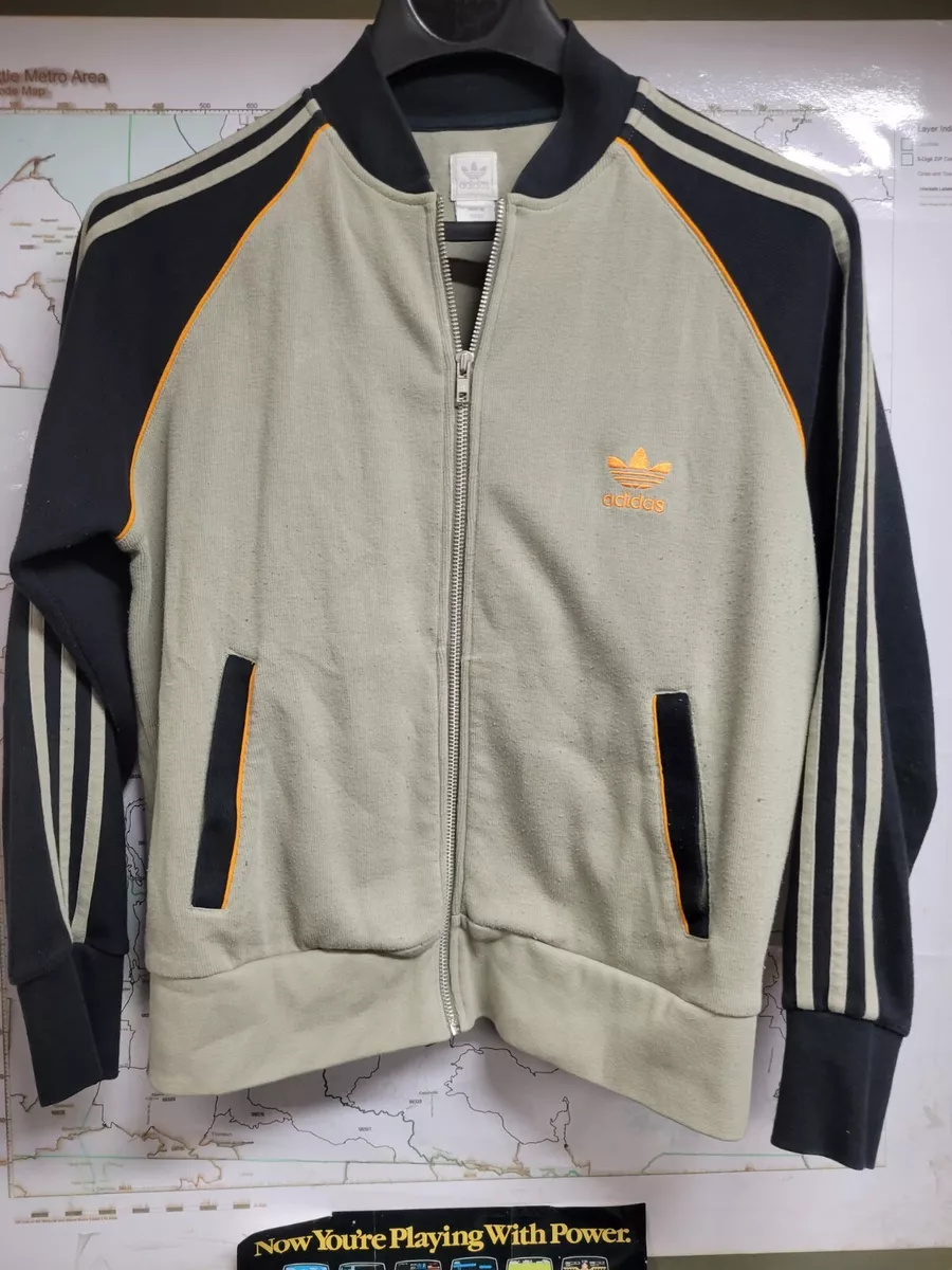 Vintage Adidas Track Jacket Mens XL Full Zip Trefoil Training 80s Run DMC